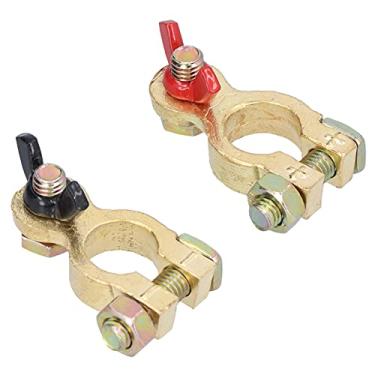 Imagem de Conector de bateria, boa condutividade braçadeira terminal de bateria de cobre puro para carro