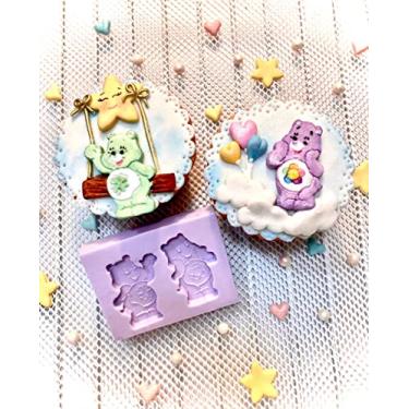 Imagem de Confeitaria dos moldes, F879 MOLDE DE SILICONE 2 URSINHOS CARINHOSOS CONFEITARIA ARTESANATO