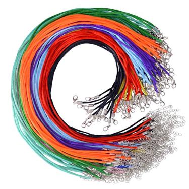 Imagem de Colar de seda acetinada Selizo 100 peças com fecho lagosta e corrente de extensão