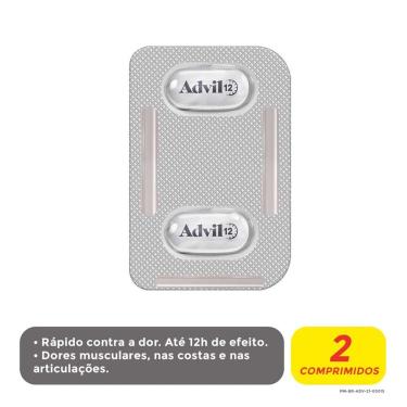 Imagem de Advil Ibuprofeno 600mg 2 comprimidos 2 Comprimidos Revestidos de Liberação Prolongada