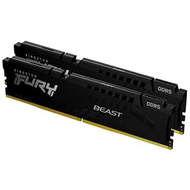 Imagem de KF552C40BBK2-16 - Kit de módulos de memória de 16GB (2 x 8GB) DIMM DDR5 5200Mhz FURY Beast Black 1,25V 1Rx16 288 pinos para desktop/gamers