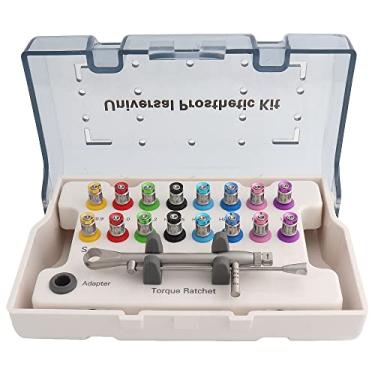 Imagem de Chave de fenda para implante dentário de aço inoxidável atualizada, chave de torque 10-70NCM, 16 peças, kit universal de ferramentas de restauração