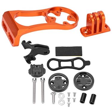 Imagem de VGEBY Suporte para computador de bicicleta para bicicleta com suporte estendido para bicicleta frontal GPS combo suporte para dispositivos de equitação ao ar livre (vermelho)