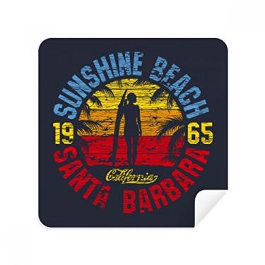 Imagem de Coconut Tree Beach Ilustration Pattern Glasses Cloth Screen Cleaner Suede Fabric 2 Pack