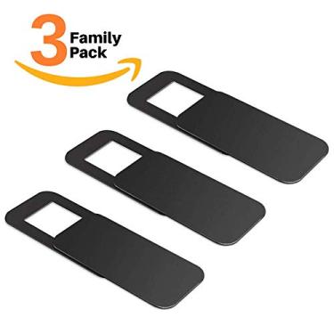Imagem de Capa para notebook Webcam fina (pacote com 3) | Adesivos de plástico para bloqueador de câmera de laptop | Bloqueia a webcam em laptops deslizantes | Capa para câmera para iPhone MacBook Pro.