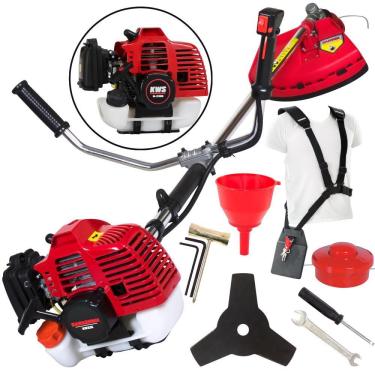 Imagem de Roçadeira Profissional Lateral Kawashima KW33L á Gasolina 2 Tempos 32,6CC Robusta Com Lâmina 3 Pontas Ideal Para Jardim, Chácaras, Fazendas e Sítios