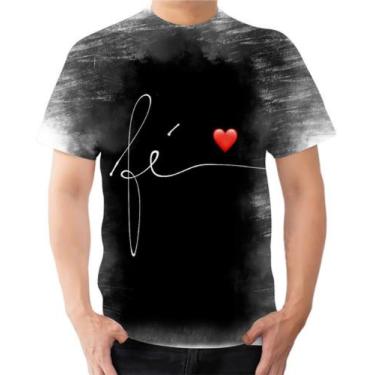 Imagem de Camiseta Camisa Cristã Fé Esperança Amor Coração Vida Hope - Estilo Kr