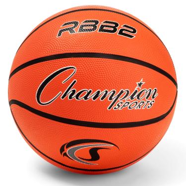 Imagem de Champion Sports - Bola de Basquete Júnior de Borracha, Resistente - Tamanho 5, Laranja