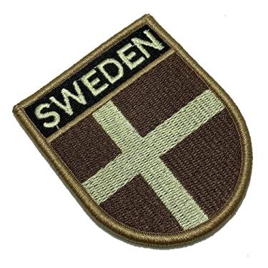 Imagem de BP0087EV04 Bandeira Suécia Patch Bordado Fecho Contato