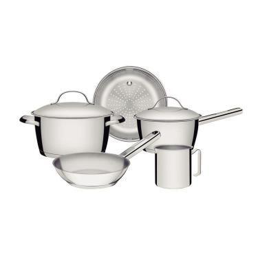Imagem de Jogo de Panelas Allegra Inox c/ Fundo Triplo 5 Peças Tramontina 65660280