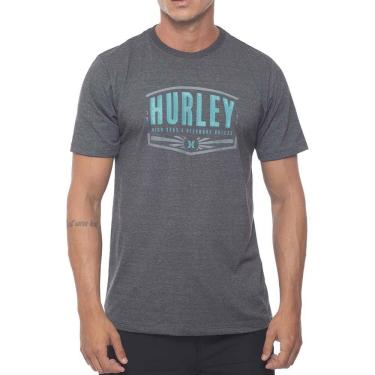 Imagem de Camiseta Hurley Silk Outdoor Masculina Preto Mescla