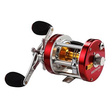 Imagem de Molinete de Baitcasting Redondo KastKing Rover, Molinete Convencional Perfeito para Peixe de Gato, Salmão/Aço, Graves de Listras e Pesca de Água Salgada Interna – No. 1 Molinete Convencional de Melhor Classificação, Corpo de Metal Reforçado., A: Right-Rover60, 60