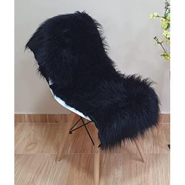 Imagem de Manta em Pelúcia Pelo Alto Luxo para Decoração, Fotos 80 X 50 cm Cor:PRETO