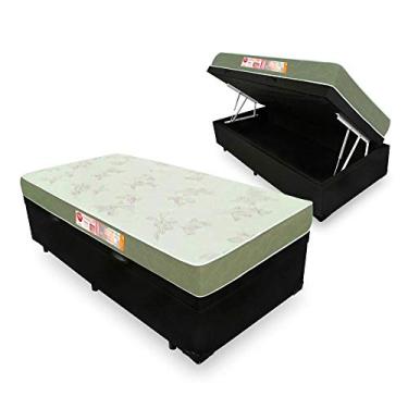 Imagem de Cama Box Com Baú Solteiro + Colchão De Espuma D33 - Castor - Sleep Max - 88x188x60cm