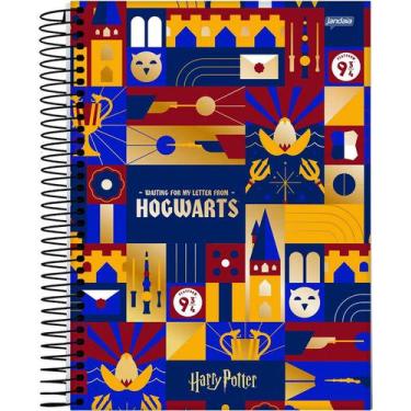 Imagem de Caderno Harry Potter Espiral 96Fls Jandaia Hogwarts- Sortido