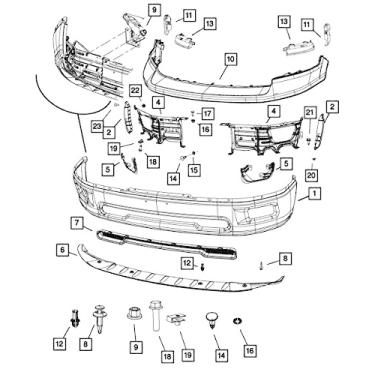 Imagem de Mopar Para-choque frontal do painel