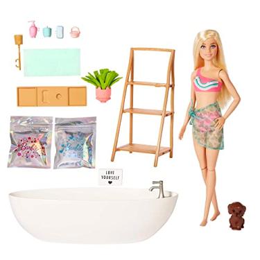 Imagem de Barbie Fashion & Beauty Conjunto de Brinquedo Banho de Espuma com Boneca para crianças a partir de 3 anos