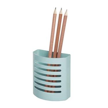Imagem de iDesign 85176 Suporte magnético moderno para caneta e lápis, organizador de utensílios de escrita para cozinha, armário, casa ou escritório, conjunto de 1, azul menta