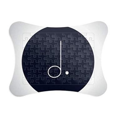 Imagem de White Music — Moldura preta de quebra-cabeça pontilhada Mim jogo de papel para casa