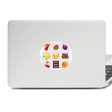 Imagem de Adesivo de notebook com estampa de ilustração de desenho digital de frutas com emblema de vinil para laptop