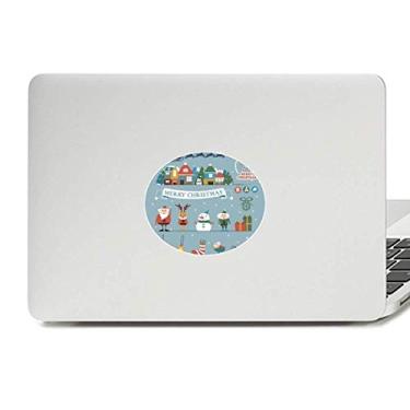 Imagem de Adesivo de vinil com emblema natalino, boneco de neve, festival, Papai Noel, adesivo para laptop