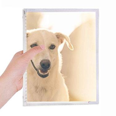 Imagem de Caderno de fotos de cachorro Smile White com folhas soltas e diário recarregável