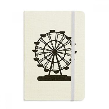 Imagem de Caderno de esboços de roda-gigante preto com capa dura em tecido oficial diário clássico