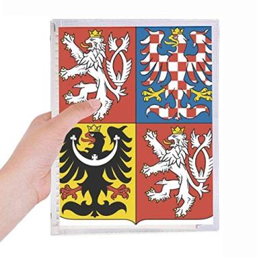 Imagem de Caderno Nacional Tcheco Emblema Country Folhas Soltas Diário Recarregável Papelaria