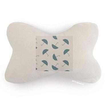 Imagem de DIYthinker Guarda-chuva azul para chuva, nuvem, decoração de carro, almofada para apoio de cabeça