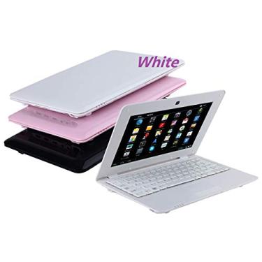 Imagem de Goldengulf 10,1 polegadas Quad Core 8GB Computador Laptop PC Android 6.0 Mini Netbook Slim e Leve Notebook WiFi Webcam Netflix YouTube Google Player Flash (Branco)