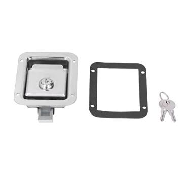 Imagem de Fechaduras e acessórios Trava de reboque de viagem de aço inoxidável Montagem embutida maçaneta de porta RV trava para caixa de ferramentas caixa elétrica
