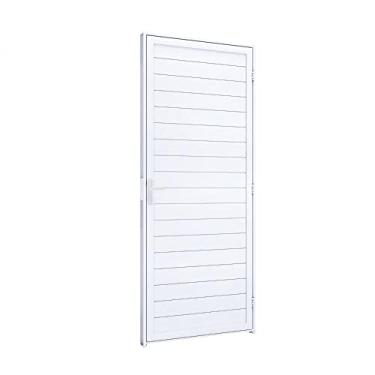 Imagem de Porta de Giro Direita Alumínio 215cmx85cm com Maçaneta Lambri Riobras Branco