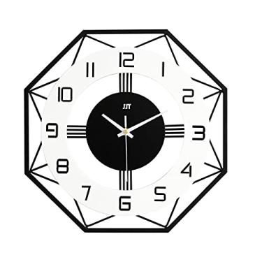 Imagem de Relógio de parede relógio silencioso relógio decorativo, design circular digital prateado clássico movimento de digitalização silencioso para sala de estar quarto cozinha escola escritório decoração