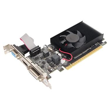 Imagem de Placa Gráfica GT210, 64bit 589MHZ 1GB DDR3 Placa Gráfica, PCI Express 2.0, Placa de Vídeo PC DirectX10.1, DVI VGA HDMI Placa Gráfica de Baixo Perfil Com Ventilador de Resfriamento