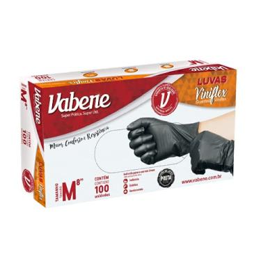 Imagem de Luva Sem Pó Viniflex Preta Descartavel Caixa com 100 Unidades (M)