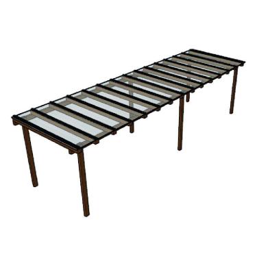 Imagem de Cobertura Policarbonato Alveolar 7,00m x 2,00m - Cristal 4mm