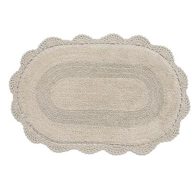 Imagem de Tapete Antiderrapante Decore 60x90cm Crochê Oval