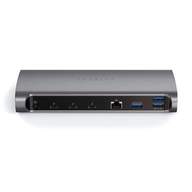 Imagem de Satechi Thunderbolt 4 Dock 11 em 1. 3 portas Thunderbolt 4, 3 portas USB-A 3.2, porta USB-A 2.0, leitor de cartão SD, GbE, conector de áudio. Tomada Americana. Compatível con MacBook M2/M1