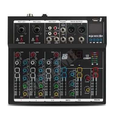Imagem de SOMLIMI original 4/7 Channellive Mixer 16 efeitos digitais processador DJ mixer Bluetooth USB 48V mixer palco concerto Karaoke (F4)