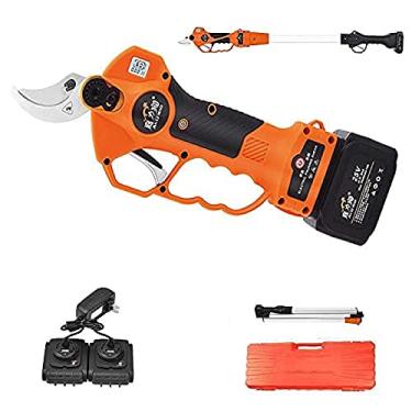 Imagem de Podador recarregável de aparadores de galhos de árvores, cortador de galhos de 30 mm sem fio, tesouras de poda elétricas sem fio profissionais, cortadores de poda e aparamento de galhos Bate