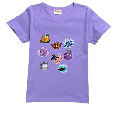 Imagem de Blox Fruits Kids Summer Camiseta de manga curta algodão para bebês meninos moda camisetas para meninas meninas roupas para adolescentes camisas chlid, A6, 14-15 Years