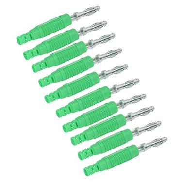 Imagem de Plugue macho banana, 10 conjuntos de plugue macho banana de latão PA Jack Conector Press Fit Adaptador de sonda de tubo de isolamento J.10031, caixas elétricas