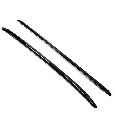 Imagem de UDP 2 peças serve para Audi Q8 2019 2020 2021 trilho de teto de alumínio preto trilho lateral