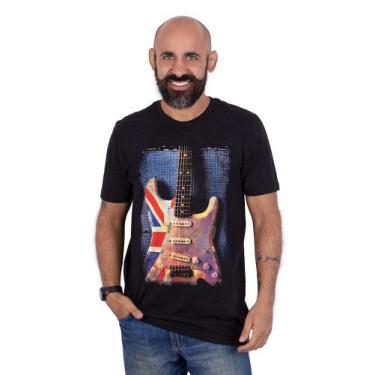 Imagem de Camiseta Guitarra Uk Preto Jaguar. - Art Rock