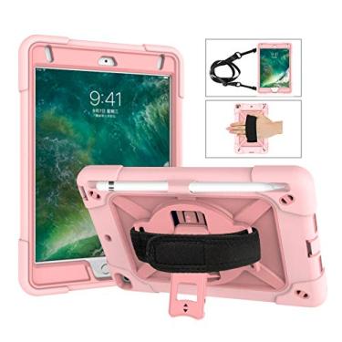 Imagem de QYiD Capa de tablet para iPad Mini 5/5ª/4ª geração, capa protetora robusta com slot para caneta, alça de mão e alça de ombro para Apple iPad Mini (2019) 7,9 polegadas / Apple iPad Mini 4 (2015) (ouro