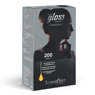 Imagem de AcquaFlora 200 Preto Kit Tonalizante Hidra Gloss Acquaflora Acquaflora