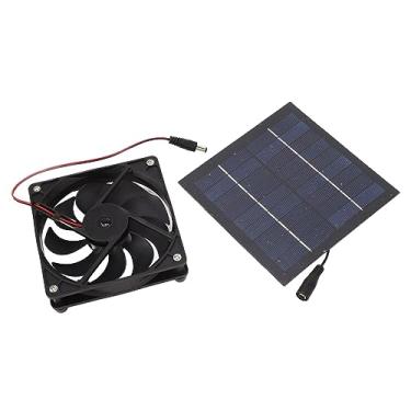 Imagem de Kit De Ventilador De Painel Solar 50W Ventilador Portátil Sistema De Resfriamento De Janela De Exaustão Para Casa De Animais De Estimação Com Efeito De Estufa