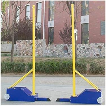 Imagem de Conjunto exterior do suporte da rede do vôlei do tênis do badminton, rede do tênis do badminton, pólos do badminton com rede, tipo v