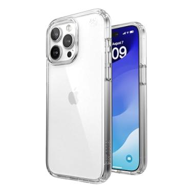 Imagem de Speck Capa transparente para iPhone 15 Pro Max - proteção contra quedas - resistente a arranhões, antiamarelamento, capa para celular de 6,7 polegadas - Presidio transparente/transparente