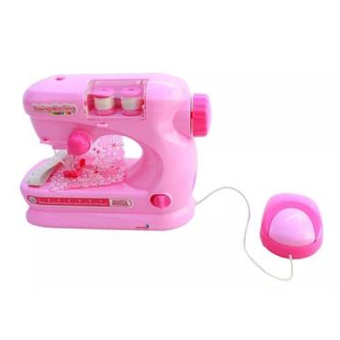 Imagem de Maquina Costura De Verdade Acessórios Rosa Mini Ateliê Infantil - Bblk